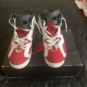 Jordan 6 Carmine (worn)
